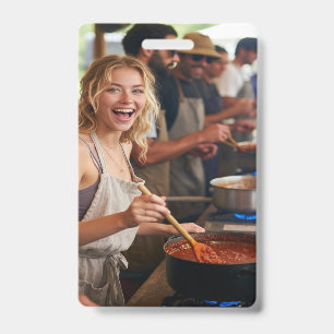 Chili Cook Off Photo Customize ID Badge