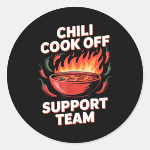 Chili cook off support team spicy lover squad - classic round sticker