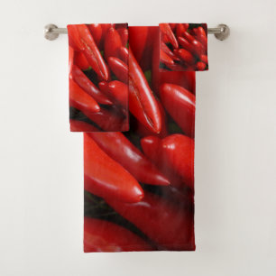 CHILI PEPPERS 3 BATH TOWEL SET