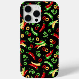 Chili peppers and Cilantro iPhone 15 Pro Max Case