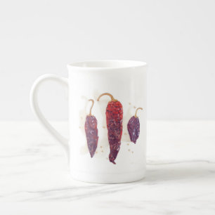 CHILI PEPPERS Bone China Mug