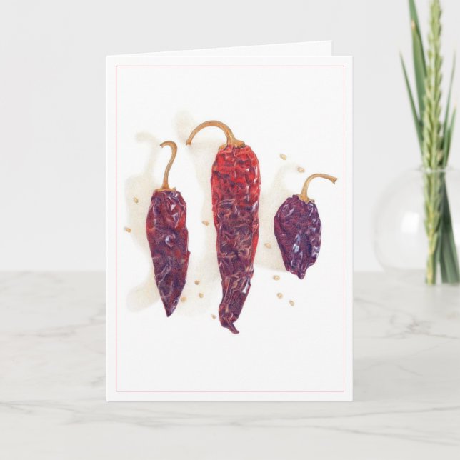 CHILI PEPPERS Greeting Card  (Front)