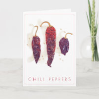 CHILI PEPPERS Greeting Card + Text