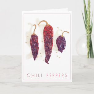 CHILI PEPPERS Greeting Card + Text