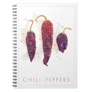 CHILI PEPPERS Spiral Notebook + Text
