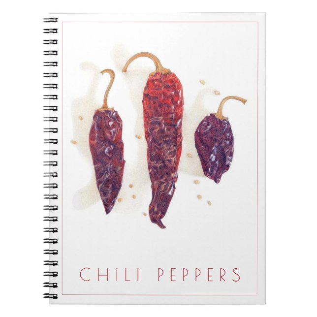 CHILI PEPPERS Spiral Notebook + Text (Front)