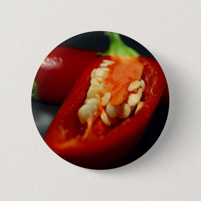 chilies-seeds,still-life 6 cm round badge (Front)