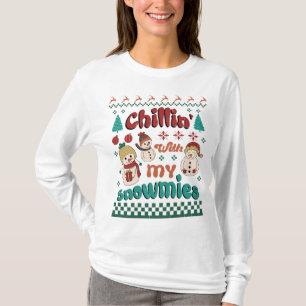 Chilin with my snowmies - Winter Wonderland Art T-Shirt