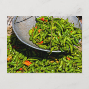 Chilis At Market For Sale Postcard