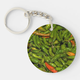 Chilis For Sale At Market Key Ring