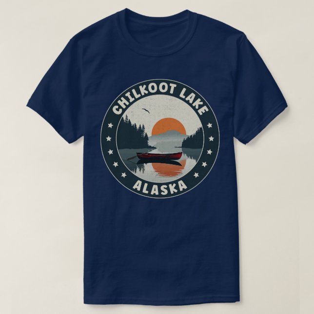 Chilkoot Lake Alaska Sunset TShirt (Design Front)