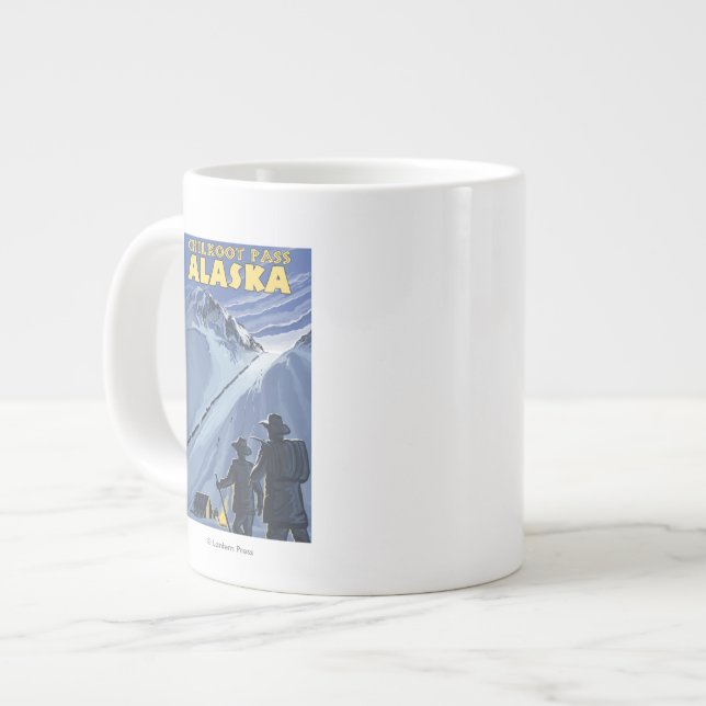 Chilkoot Pass, Alaska Gold Miners Large Coffee Mug (Front Left)