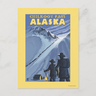 Chilkoot Pass, Alaska Gold Miners Postcard