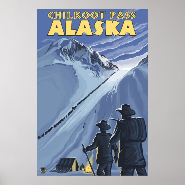 Chilkoot Pass, Alaska Gold Miners Poster (Front)