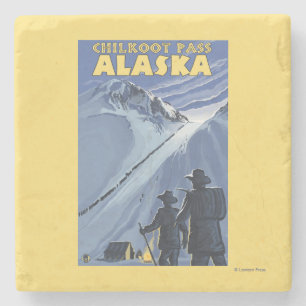 Chilkoot Pass, Alaska Gold Miners Stone Coaster
