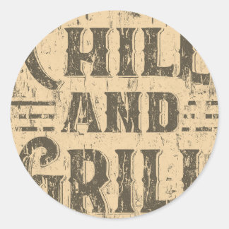 chill And Grill Classic Round Sticker