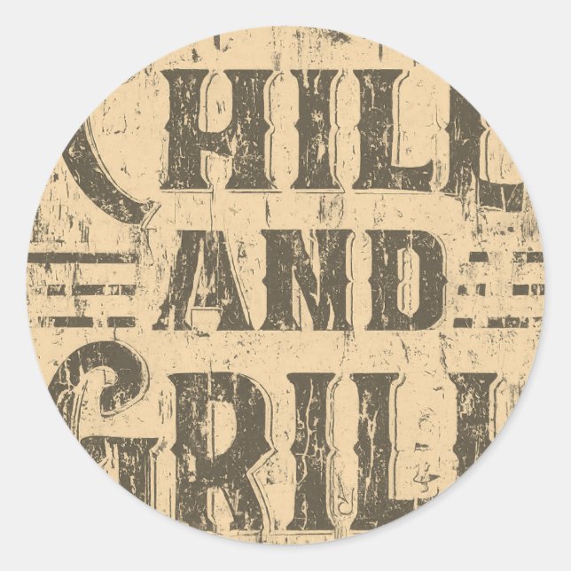 chill And Grill Classic Round Sticker (Front)