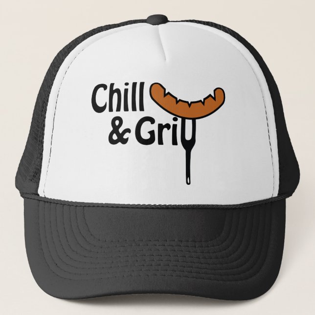 Chill and Grill Trucker Hat (Front)