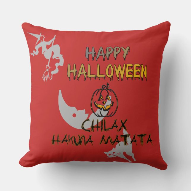 Chill and Relax Happy Halloween Collection Cushion (Front)