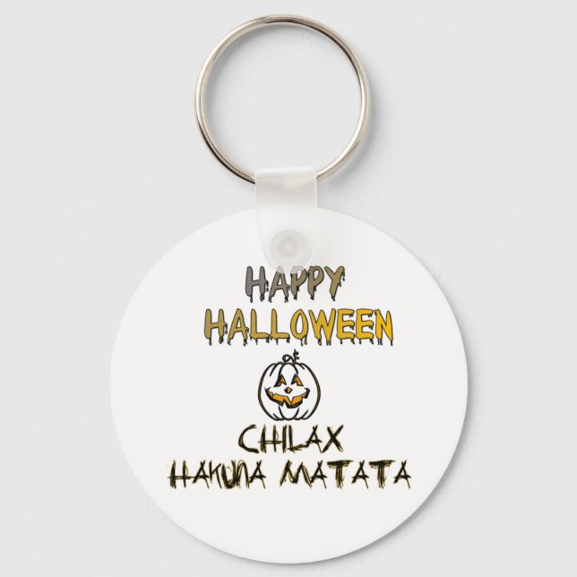 Chill and Relax Happy Halloween Collection Key Ring (Front)