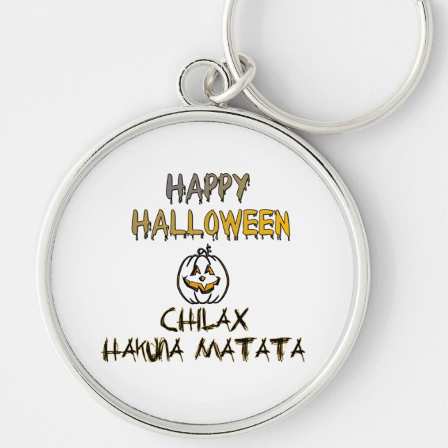 Chill and Relax Happy Halloween Collection Key Ring (Front)