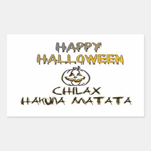Chill and Relax Happy Halloween Collection Rectangular Sticker