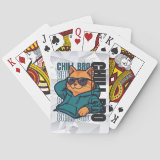 Chill Bro Cat Playing Cards