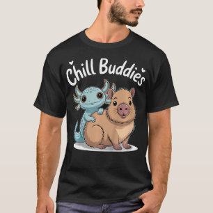 Chill Buddies Axolotl Capybara T-Shirt