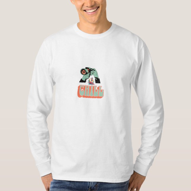 "Chill Camera Long Sleeve Shirt - Relaxed Vibes  (Front)