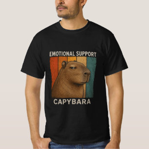 Chill Capybara Retro Sunset Vintage Animal Lover  T-Shirt
