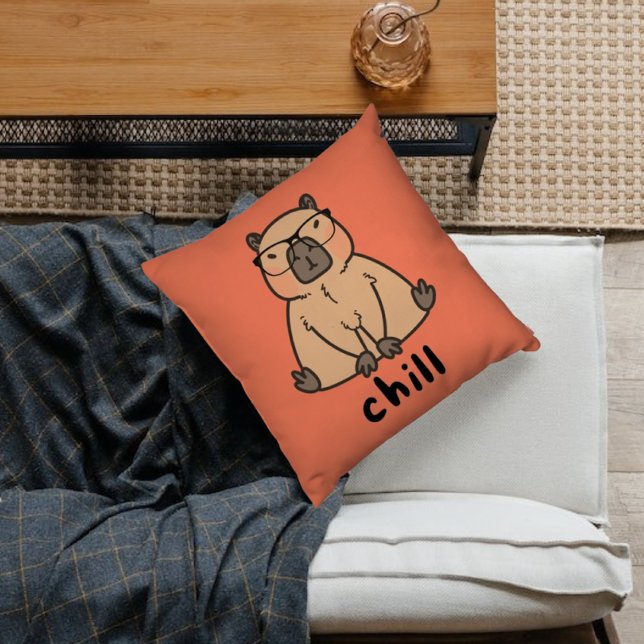 Chill Capybara Wearing Glasses Cushion (Creator Uploaded)
