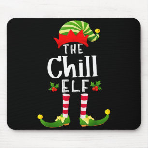 Chill Christmas Elf Matching Pajama X-mas Party Mouse Pad