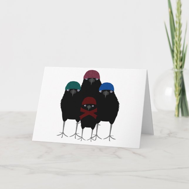 Chill Crows Greeting Card (Front)