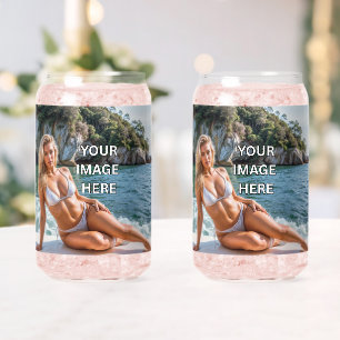 CHILL! 🍺 Custom Can Glass – Add Image or Text