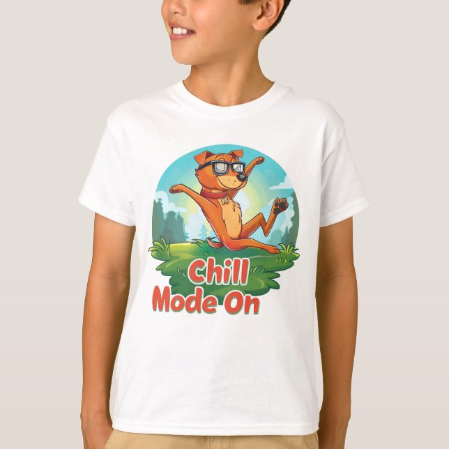 Chill Dog Mode Boy T-Shirt (Front)