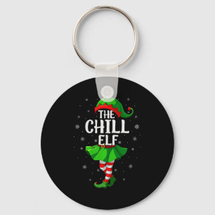 Chill Elf Christmas Girls Women Elf Squad Xmas Fam Key Ring
