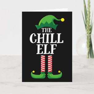 Chill Elf Matching Family Group Christmas Party  Card