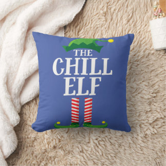 Chill Elf Matching Family Group Christmas Party Cushion