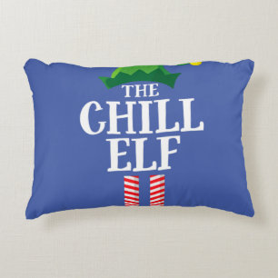 Chill Elf Matching Family Group Christmas Party Decorative Cushion