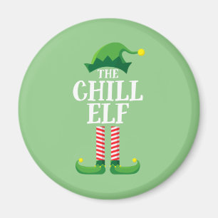 Chill Elf Matching Family Group Christmas Party Magnet