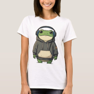 Chill Frog Headphones Aesthetic Tee