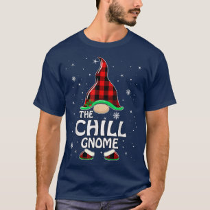 Chill Gnome Buffalo Plaid Matching Family Christma T-Shirt