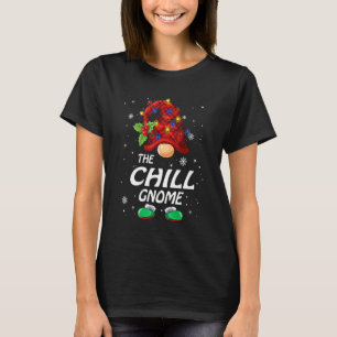 Chill Gnome Buffalo Plaid Matching Family Christma T-Shirt