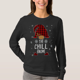 Chill Gnome Buffalo Plaid Matching Family Christma T-Shirt