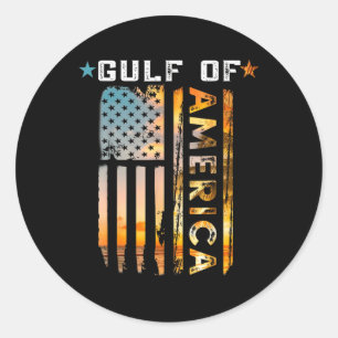 Chill Greeting From The Gulf Of Usa America _7  Classic Round Sticker