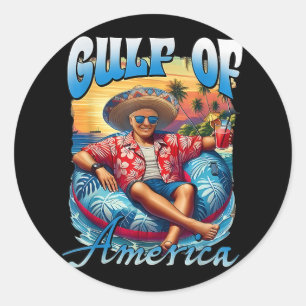 Chill Greeting From The Gulf Of Usa America Patrio Classic Round Sticker
