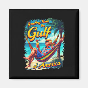 Chill Greeting From The Gulf Of Usa America Patrio Magnet