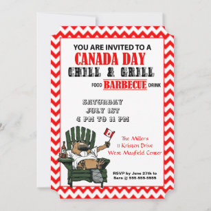 Chill & Grill Canada Day BBQ Invitation