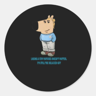 Chill Guy Classic Round Sticker