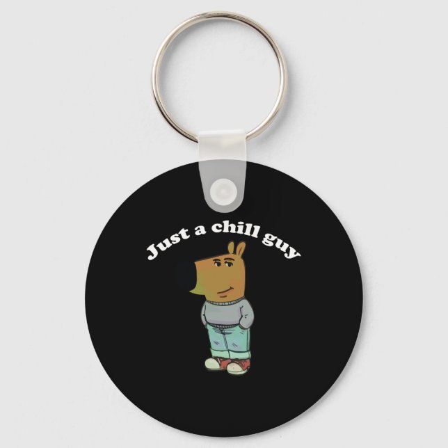 Chill Guys Funny Meme Gifts  Key Ring (Front)